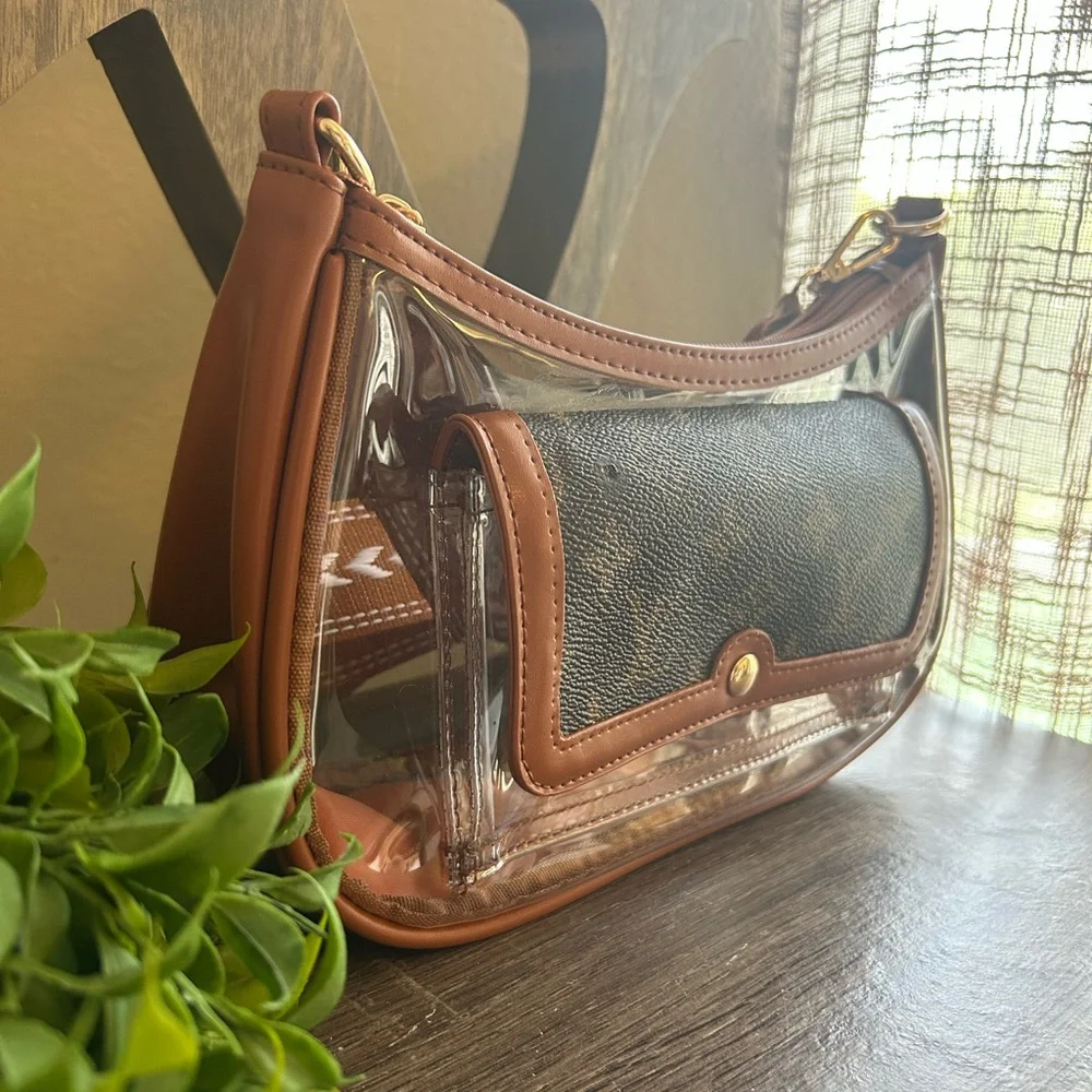 🇺🇸Custom Clear Stadium Bag Adjustable Crossbody Shoulder Purse PVC Concert - Picture 2 of 13